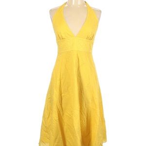 J Crew yellow summer halter dress size 0P